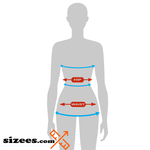 Skirt size chart US, UK Sizees